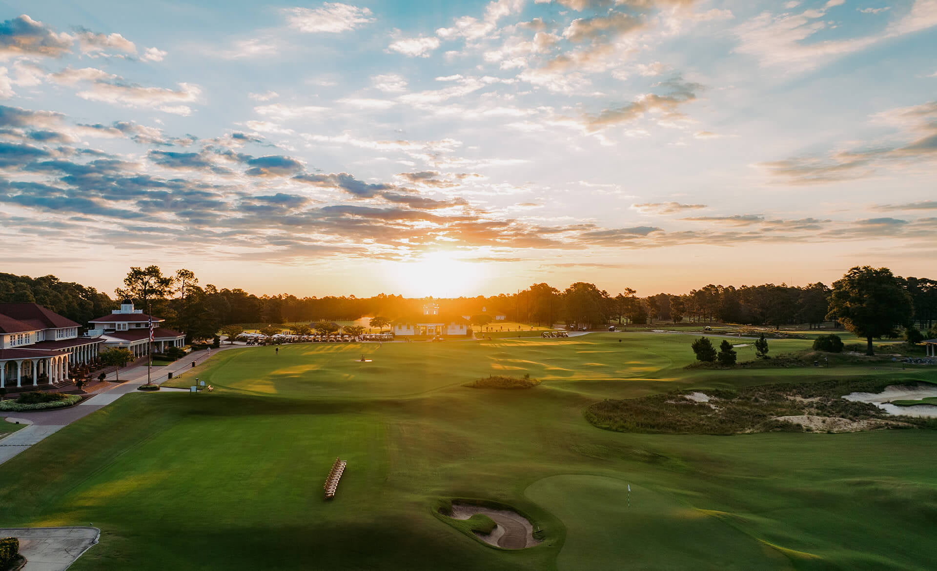 Pinehurst Golf Course at sunset